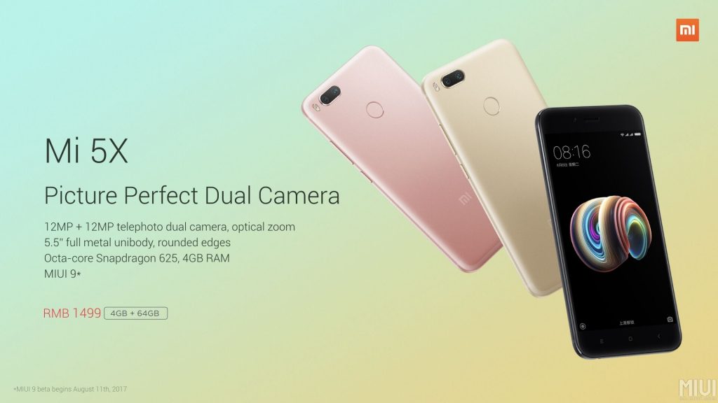 Xiaomi Mi 5X Specifications